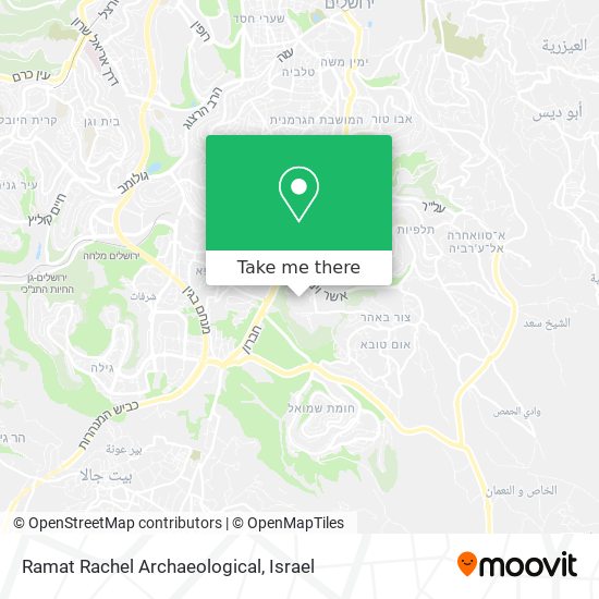 Ramat Rachel Archaeological map