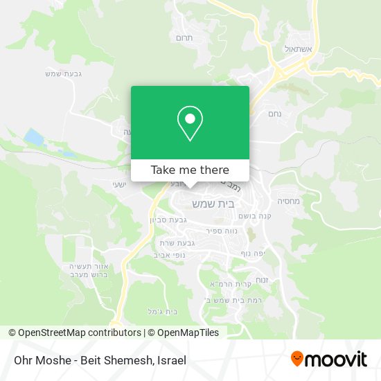 Ohr Moshe - Beit Shemesh map