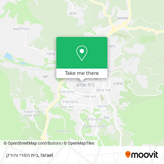 בית הפרי והירק map