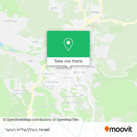 הגולן/עליית הנוער map