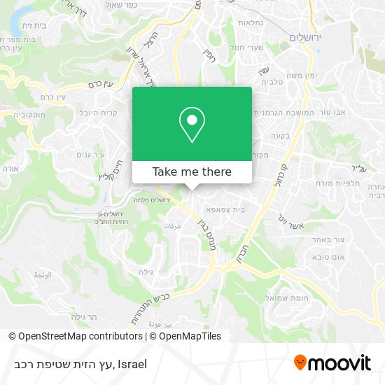 עץ הזית שטיפת רכב map