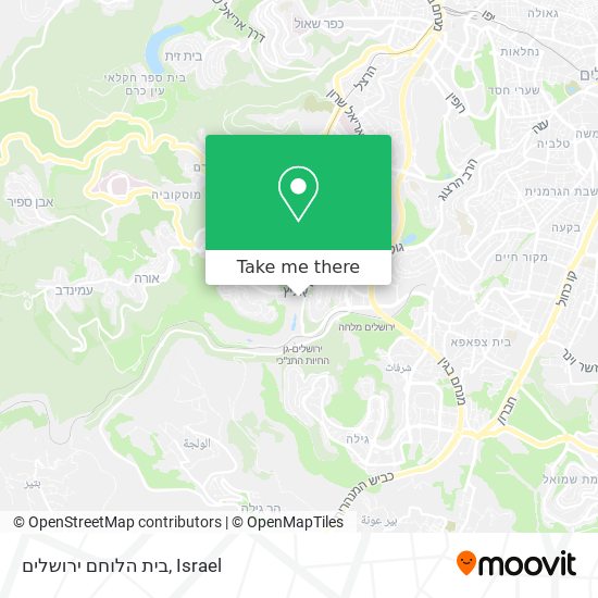 Карта בית הלוחם ירושלים