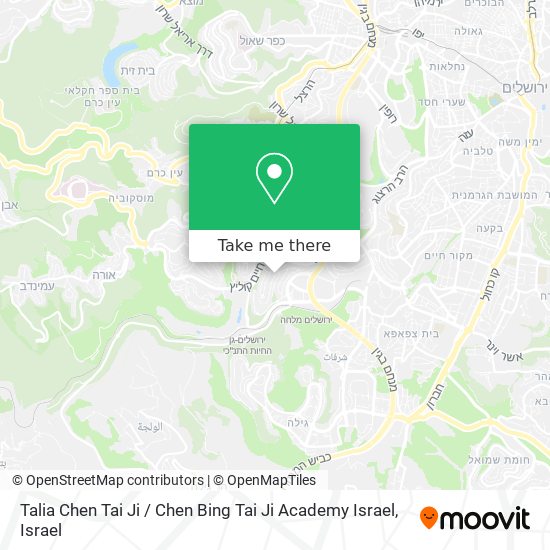 Карта Talia Chen Tai Ji / Chen Bing Tai Ji Academy Israel
