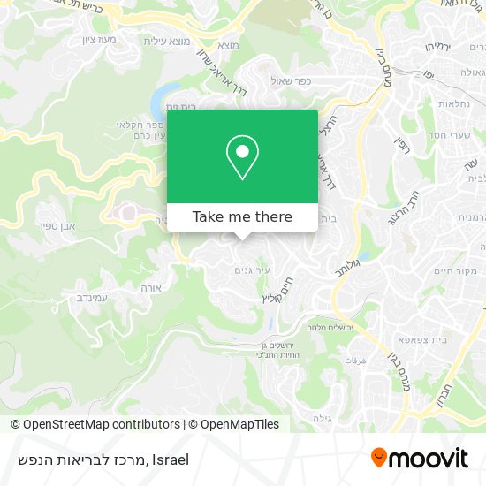 מרכז לבריאות הנפש map