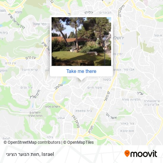 חוות הנוער הציוני map