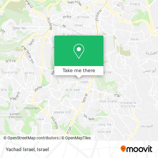 Карта Yachad Israel