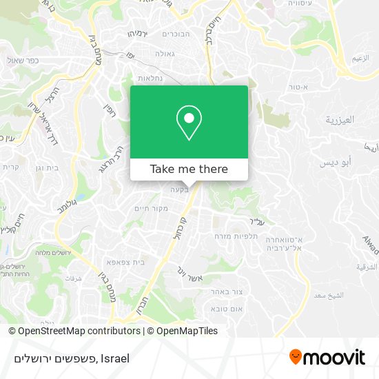 פשפשים ירושלים map