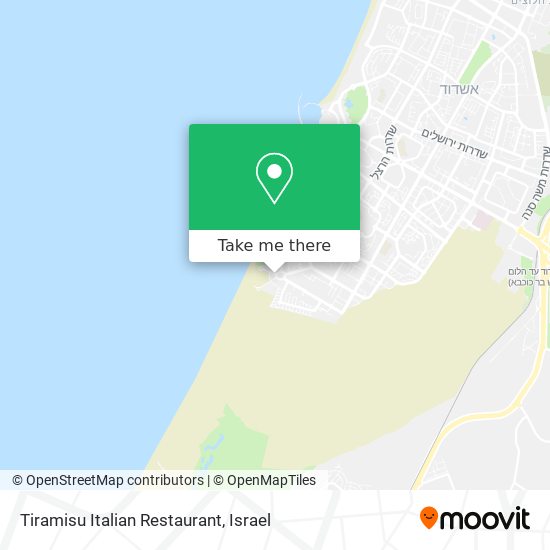 Карта Tiramisu Italian Restaurant