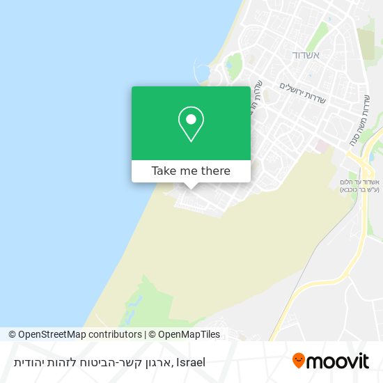 ארגון קשר-הביטוח לזהות יהודית map