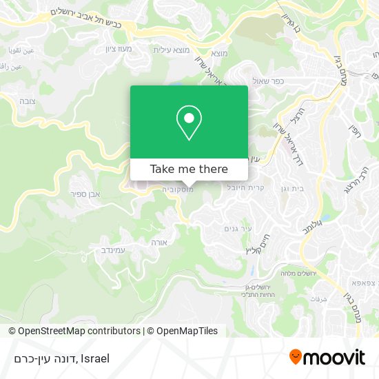 דונה עין-כרם map