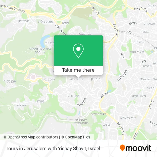 Tours in Jerusalem with Yishay Shavit map