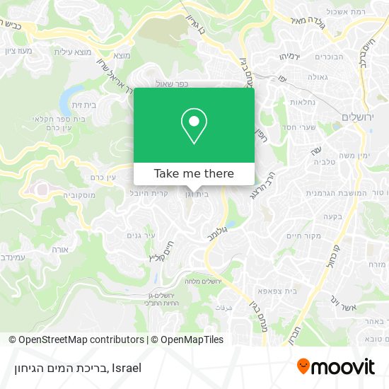 בריכת המים הגיחון map