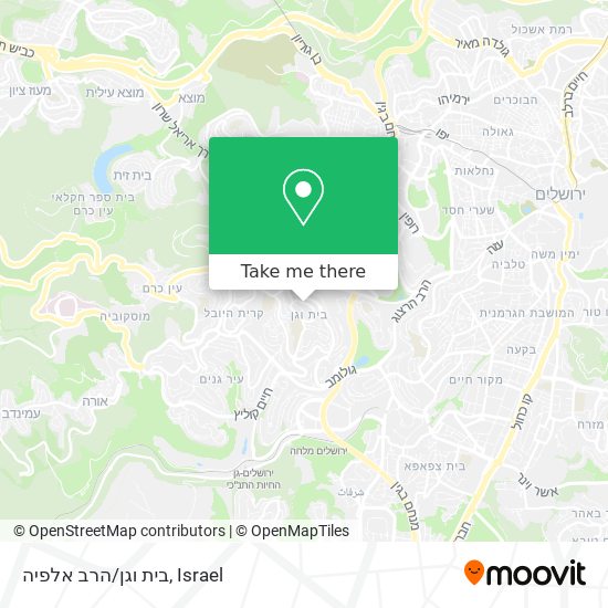 Карта בית וגן/הרב אלפיה