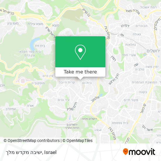 ישיבה מקדש מלך map