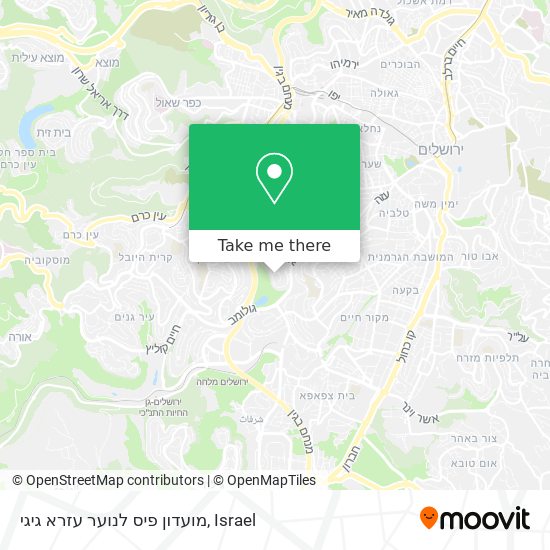 מועדון פיס לנוער עזרא גיגי map