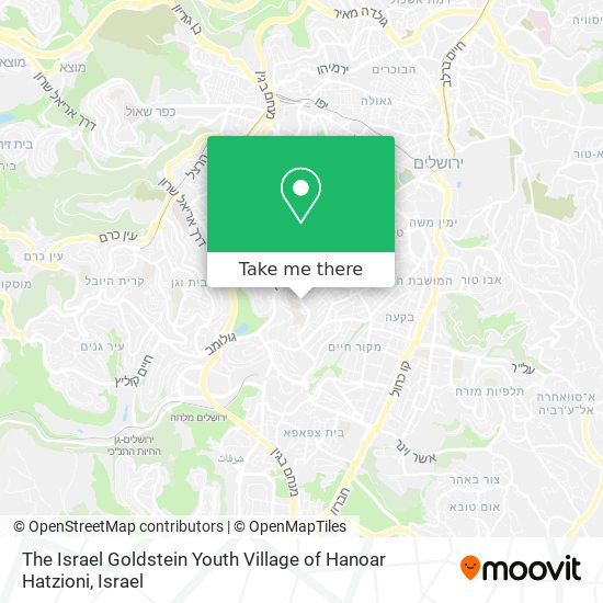 The Israel Goldstein Youth Village of Hanoar Hatzioni map