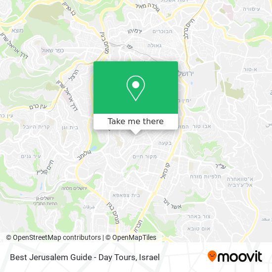 Best Jerusalem Guide - Day Tours map