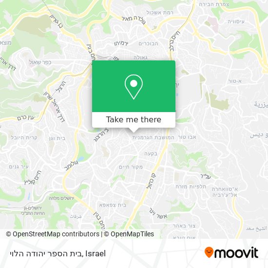 בית הספר יהודה הלוי map