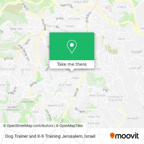 Карта Dog Trainer and K-9 Training Jerusalem