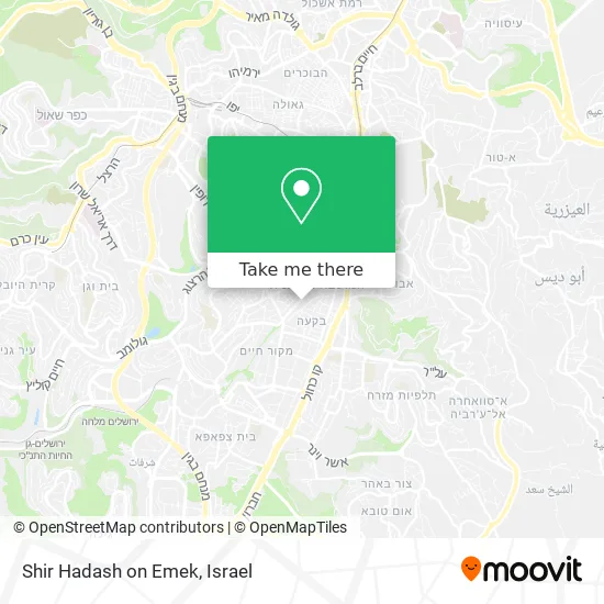 Карта Shir Hadash on Emek