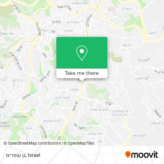 גן עופרים map