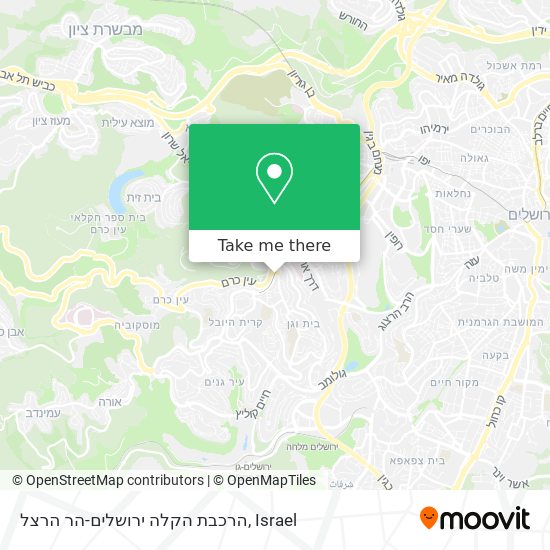 הרכבת הקלה ירושלים-הר הרצל map