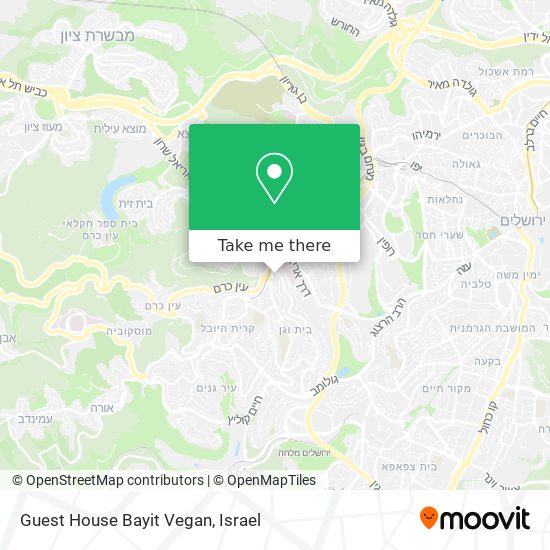 Guest House Bayit Vegan map