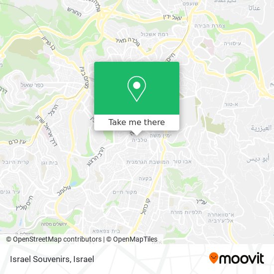 Israel Souvenirs map