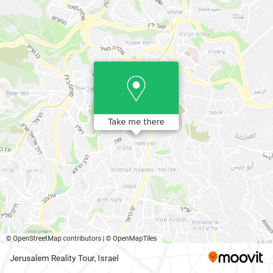 Карта Jerusalem Reality Tour