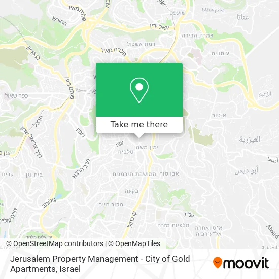 Карта Jerusalem Property Management - City of Gold Apartments