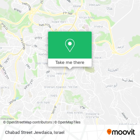 Chabad Street Jewdaica map