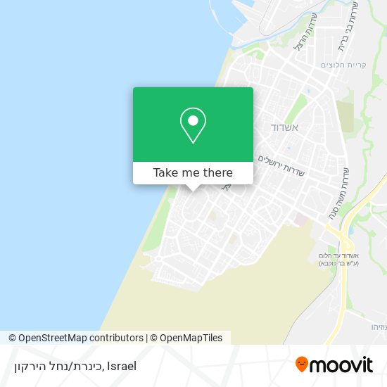 כינרת/נחל הירקון map