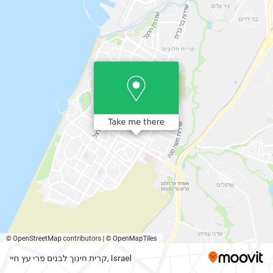 קרית חינוך לבנים פרי עץ חיי map