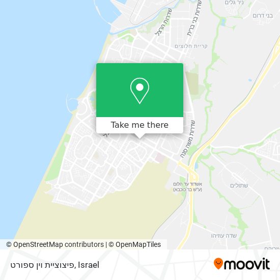 פיצוציית וין ספורט map