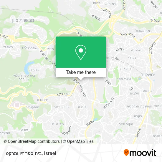 Карта בית ספר זיו ומרקס