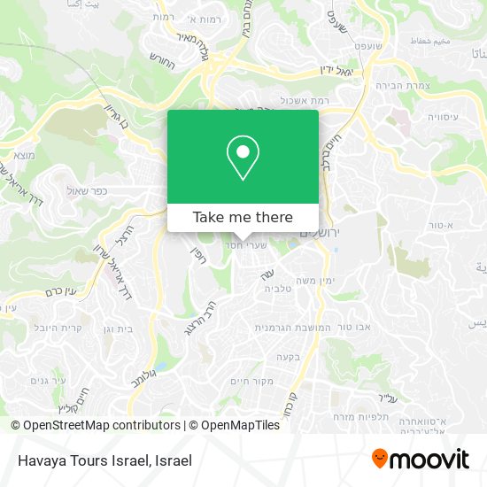 Havaya Tours Israel map