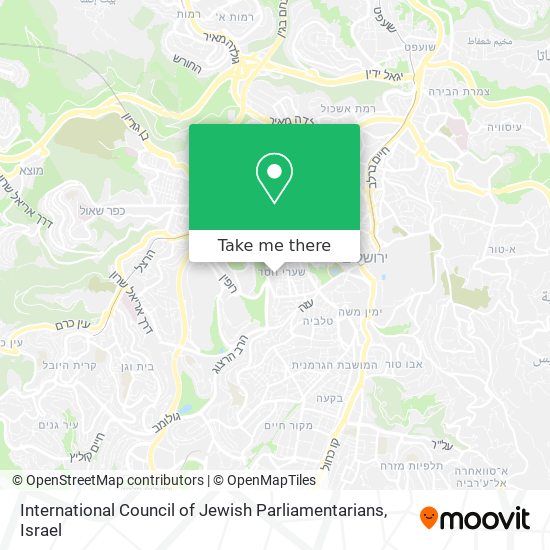International Council of Jewish Parliamentarians map