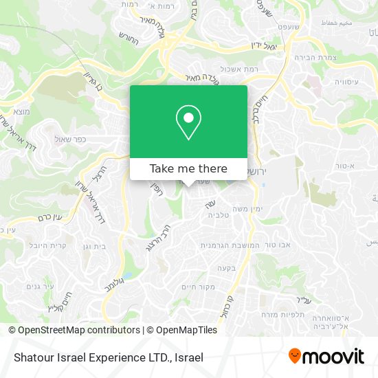 Карта Shatour Israel Experience LTD.