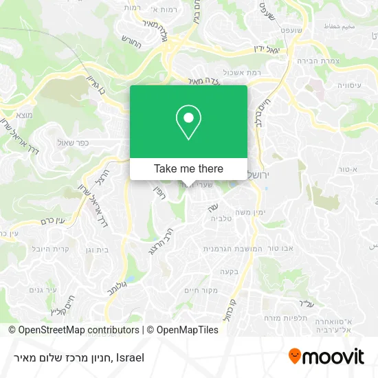 חניון מרכז שלום מאיר map