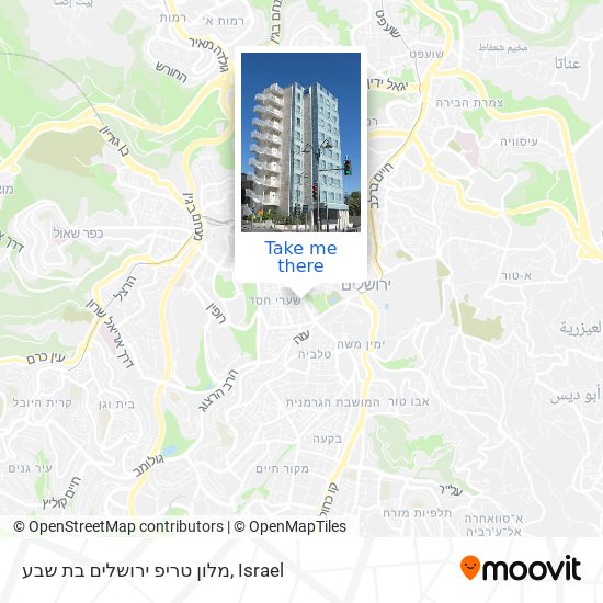 מלון טריפ ירושלים בת שבע map