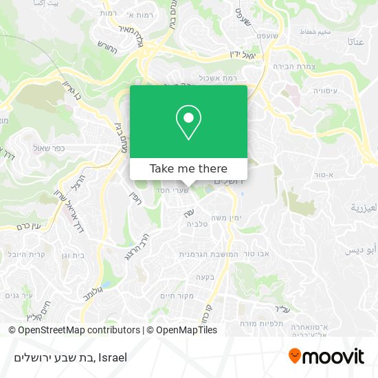 בת שבע ירושלים map