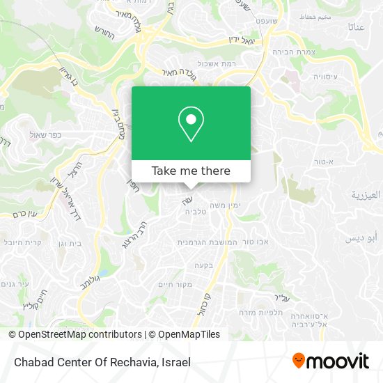 Chabad Center Of Rechavia map