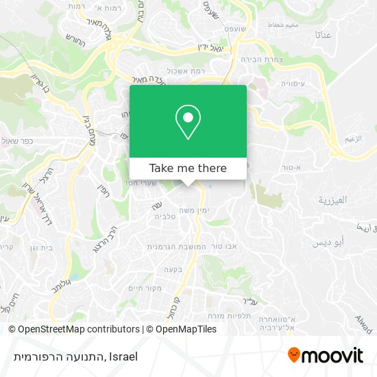 התנועה הרפורמית map