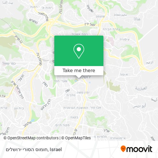 חומוס הסורי ירושלים map