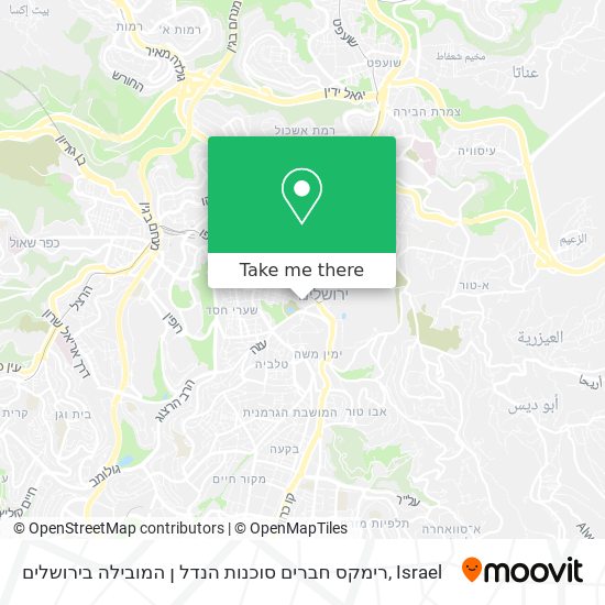 רימקס חברים סוכנות הנדל ן המובילה בירושלים map