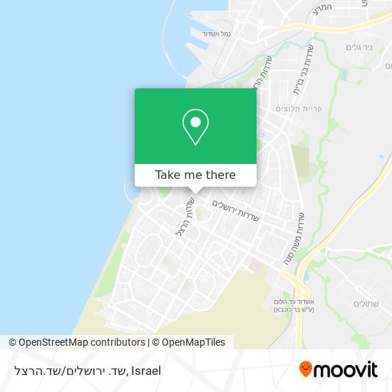 Карта שד. ירושלים/שד.הרצל
