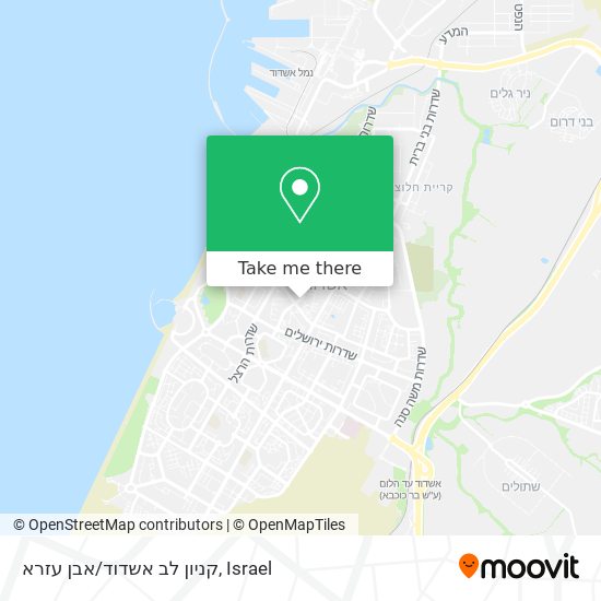 Карта קניון לב אשדוד/אבן עזרא