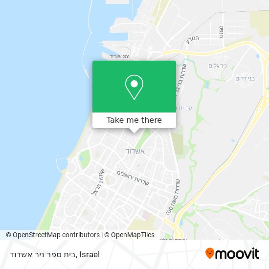 בית ספר ניר אשדוד map