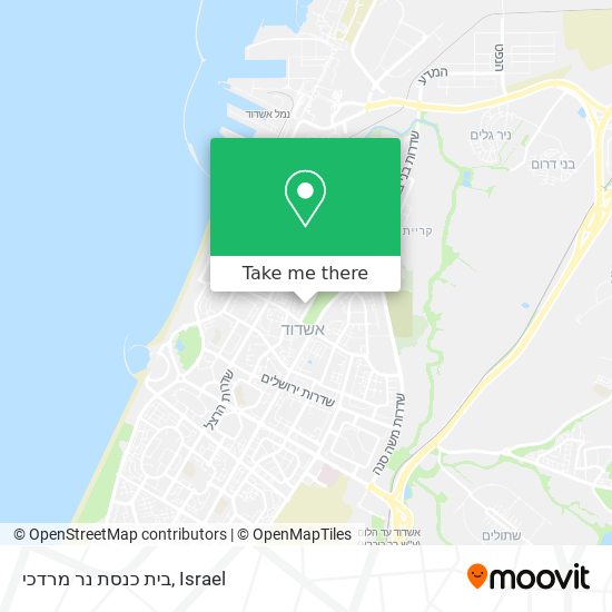 Карта בית כנסת נר מרדכי
