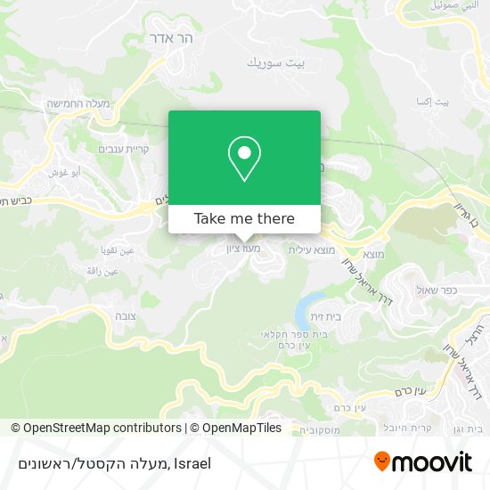 מעלה הקסטל/ראשונים map